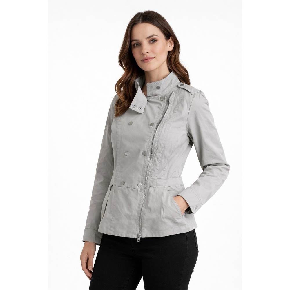 Armani‎ Exchange Jacket Womens Size Small Gray Double Breasted